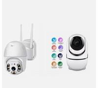 2X SET di TELECAMERE IP WiFi INTERNO ESTERNO Compatibile CON ANDROID/ IOS