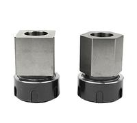 2x/set ER-32 Mandrino a pinza quadrato ed esagonale Supporto per pezzo Tornio Strumento di tornitura Accessori per intaglio H.S.S 2 pezzi Er-32 Set di blocchi per mandrini a pinza Quadrato e supporto