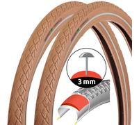 2x Set Gomma Bicicletta Braun 28 " 28 x 2,0 Pollici Etrto 50-622 Fahrrad-Decke