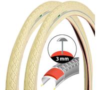 2x Set Gomma Bicicletta Crema 28 " 28 x 1,75 Pollici Etrto 47-622 Fahrrad-Decke