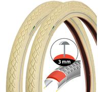 2x Set Gomma Bicicletta Crema 28 " 28 x 2,0 Pollici Etrto 50-622 Fahrrad-Decke