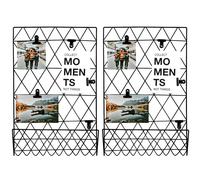 2x Set Hama Parete Memoboard Gitterwand Foto-Wand Supporto Metallo Deko-Gitter