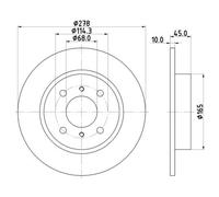 2X Set Hella Disco Freno Disco Freni Posteriore Per Nissan Primera P11 WP11