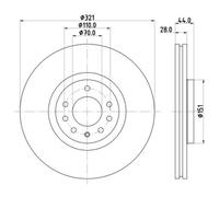 2X Set Hella Disco Freno Per Opel Astra H A04 Zafira B A05