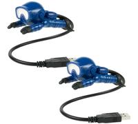 2X Set Speedlink USB LED Lampada Collo D' Oca Luce Per Notebook PC Laptop