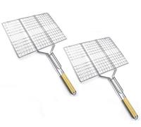 2X Set Supporto Per Griglia, Griglia Per Pesce, Cestello Universale, Griglia