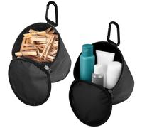 2x Set Wäscheklammer-beutel con Moschettone Sacchetto Mollette Tracolla Astuccio