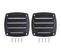 2x Sfiato Imbarcazione 83mm Plastica Anti-UV | Plastica , installazione per semplice, flusso ottimale, ideale per barche, yacht(Black)
