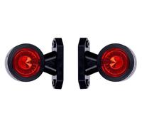 2x Simbolo di Stima Rimorchio Parafango Traino Rosso / LED Bianco Marcatore Luci