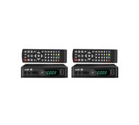 2X Sintonizzatore TV DVB-T2, Ricevitore TV Satellitare Terrestre, Decoder TV Digitale HEVC DVBT2 H.264 HD TV Box, Decoder USB, Spina UE