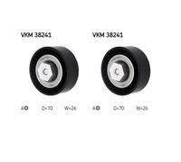 2X SKF VKM 38241 Tensionatore Cinghia A V Per BMW E46 E90 E91 E92