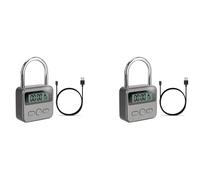 2X Smart Time Lock Display LCD Timer elettronico Interruttore USB ricaricabile Lucchetto Timer da viaggio-Qing
