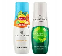 2x SodaStream Lipton Ice Tea Pesca Zero Sciroppo Senza Zucchero + Mojito Mohito