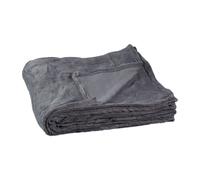 2x soffice coperta extra large poliestere color grigio pile monocolore 200x220