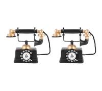 2X Soffitta Industriale Retro Rotary Phone Modello Decorazione 8199