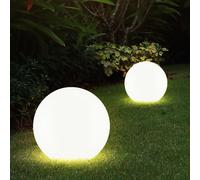 2x Solarleuchte LED Da Esterno IP44 Con Sensore Luce 62 cm Bianco, Plastica