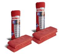 2x SONAX Fazzoletti Microfibra Esterno Lackpflegeprofi Rimosso Polierrückstände