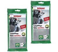 2X SONAX Panni Per La Cura Del Cruscotto Effetto Opaco Interni Panni Umidi