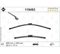2x Spazzola tergicristallo anteriore Spazzole flat blade 119493 SWF per PEUGEOT