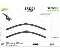 2x Spazzola tergicristallo anteriore Spazzole flat blade 572304 VALEO per ALPINE