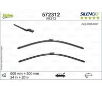 Spazzola tergicristallo VALEO Silencio AquaBlade VA312, 600/500mm, Anteriore, 2 Pezzo