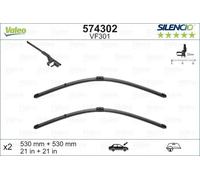 VALEO Spazzole tergicristallo Silencio VF301 – Lama piatta 530/475 mm Anteriore 2 pz 574302