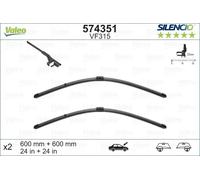 2x Spazzola tergicristallo anteriore Spazzole flat blade 574351 VALEO per VW