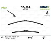 2x Spazzola tergicristallo anteriore Spazzole flat blade 574384 VALEO per SKODA