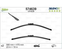 2x Spazzola tergicristallo anteriore Spazzole flat blade 574639 VALEO per JAGUAR