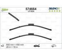 2x Spazzola tergicristallo anteriore Spazzole flat blade 574664 VALEO per FIAT