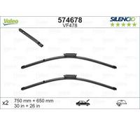 2x Spazzola tergicristallo anteriore Spazzole flat blade 574678 VALEO