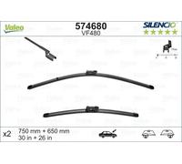 2x Spazzola tergicristallo anteriore Spazzole flat blade 574680 VALEO per FORD