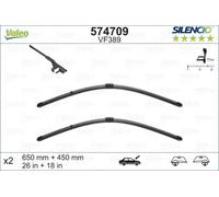 2x Spazzola tergicristallo anteriore Spazzole flat blade 574709 VALEO per ALPINA
