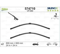 Spazzola tergicristallo VALEO Silencio VF390, 600mm, Anteriore, 2 Pezzo