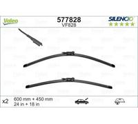 2x Spazzola tergicristallo anteriore Spazzole flat blade 577828 VALEO per BMW