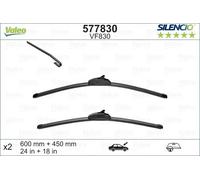 Spazzola tergicristallo VALEO Silencio Xtrm VF830, 600/450mm, Anteriore, 2 Pezzo