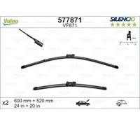 2x Spazzola tergicristallo anteriore Spazzole flat blade 577871 VALEO per AUDI