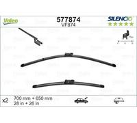 2x Spazzola tergicristallo anteriore Spazzole flat blade 577874 VALEO per OPEL