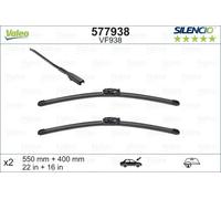 2x Spazzola tergicristallo anteriore Spazzole flat blade 577938 VALEO per DACIA