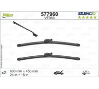 VALEO 577960 spazzola tergicristallo lunghezze 600 mm + 450 mm anteriore flat blade
