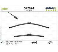 2x Spazzola tergicristallo anteriore Spazzole flat blade 577974 VALEO per TESLA