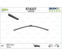 Tergicristallo per parabrezza VALEO 574337, Silencio Xtrm VR258 Lunghezza 380mm, indietro, 1 pezzo
