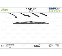 Spazzola tergicristallo VALEO Silencio V28, 280mm, Anteriore, 1 Pezzo