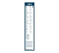 Spazzola tergicristallo BOSCH Twin 728S, 550/475mm, Anteriore, 2 Pezzo