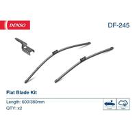 Spazzola tergicristallo DENSO Flat Blades DF-245, 600/380mm, Anteriore, 2 Pezzo