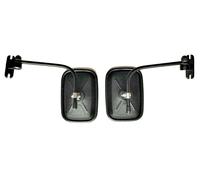 2X Specchi Esterni Specchio 170X120 Mm Ø10 E Supporto Per Specchio Per Trattore