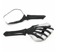 2x Specchi retrovisori universali da 8mm 10mm 3D Skull Hand per moto Per Harley