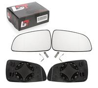 2x Specchietti Vetro Asferico Sinistra Destra per Opel Astra H fino A 09/2009