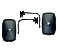 2x Specchietto Laterale 232x145mm ø10 E20 E Titolare di Specchio Escavatore