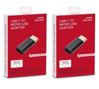 2x Speedlink Adattatore Micro-USB Su USB-C 3.1 Tipo C Nero Wandler